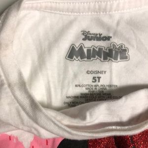 5T white long sleeve Disney mini T-shirt with mini on the front